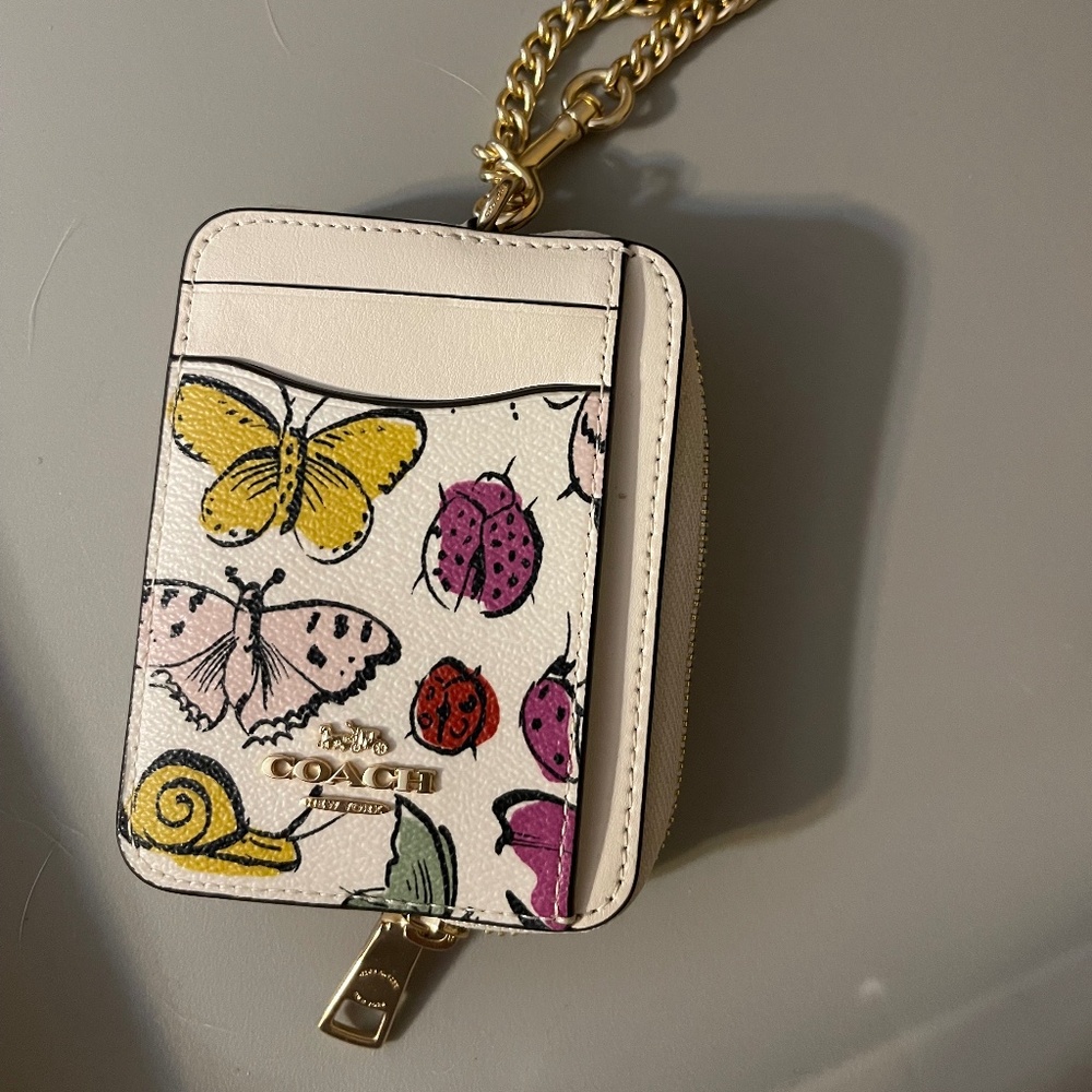 Coach Chain Card Case - Bug Print